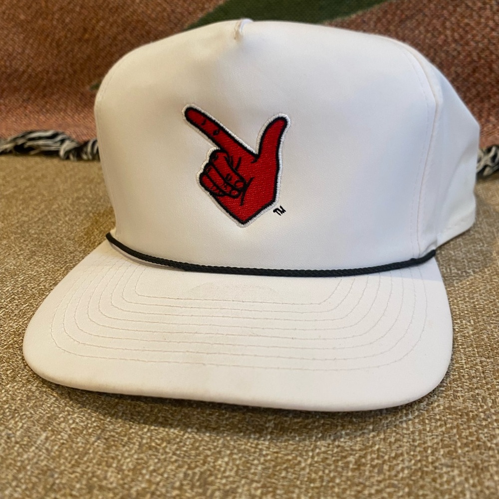 White Texas tech Cap with Red Logo